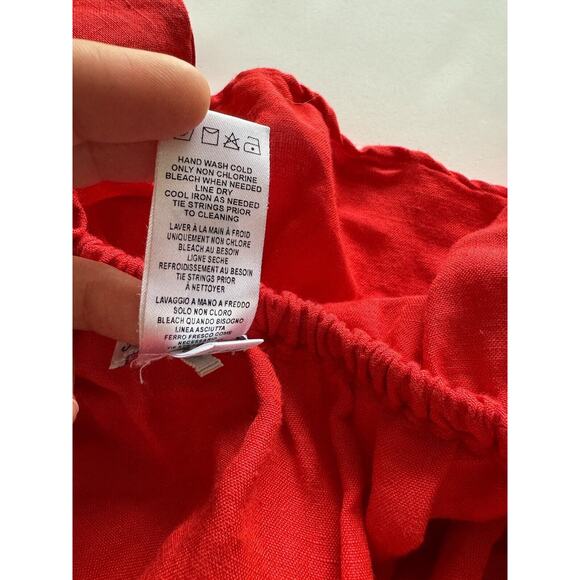 Tommy Bahama red jumpsuit Linen-Blend Red Off-The-Shoulder MINT - Picture 6 of 9